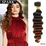 Spark Brazilian Loose Deep Wave Hair Bundles Deal T1B/4/30 Ombre Hair Weave 100% Remy Human Hair Extension Can Buy 3/4 Bundles