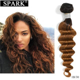 Spark Brazilian Loose Deep Wave Hair Bundles Deal T1B/4/30 Ombre Hair Weave 100% Remy Human Hair Extension Can Buy 3/4 Bundles