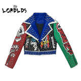 LORDLDS Women Faux Leather Jacket Biker Rock Punk Style Short Cropped Jackets Streetwear coats and jackets for woman