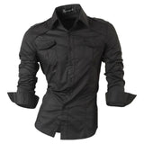 jeansian Spring Autumn Features Shirts Men Casual Jeans Shirt New Arrival Long Sleeve Casual Slim Fit Male Shirts 8615