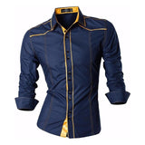 jeansian Spring Autumn Features Shirts Men Casual Jeans Shirt New Arrival Long Sleeve Casual Slim Fit Male Shirts 8615