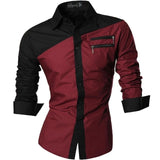 jeansian Spring Autumn Features Shirts Men Casual Jeans Shirt New Arrival Long Sleeve Casual Slim Fit Male Shirts 8615