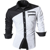 jeansian Spring Autumn Features Shirts Men Casual Jeans Shirt New Arrival Long Sleeve Casual Slim Fit Male Shirts 8615