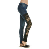 ZOGAA 2020 women jeans Street Fashion pants Slim Jeans Lace Pants Woman Long Lace Jeans White/Black/Dark Blue/Light Blue