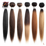 Bobbi Collection 1 Bundle Dark Brown 1B 27 Ombre Honey Blonde Indian Hair Weave Straight Human Hair Weft Remy Hair Extension