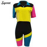 Sexy Matching TWO PIECE SET Short Sleeve Crop Top T Shirt 2 Piece Set Outfits Ensemble Femme Women Summer Suits Plus Size XXL