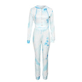 Two Piece Set Women Tracksuit Hooded Sportswear Joggers Sportsuit Sweatsuit Female Jacket Suit Sweatshirt Sweatpants 2 Pcs Pc