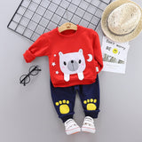 New Spring Autumn Baby Fashion Clothes Kid Boys Girls T Shirt Pants 2Pcs/sets Children Infant Clothing Toddler Cotton Sportswear