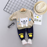 New Spring Autumn Baby Fashion Clothes Kid Boys Girls T Shirt Pants 2Pcs/sets Children Infant Clothing Toddler Cotton Sportswear