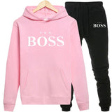 Winter Tracksuits Suits Two Piece Set Women Pink Letter Print Sport Casual Outfits Zip Sweatshirt Top+Pants Set Women Sweat Suit