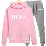 Winter Tracksuits Suits Two Piece Set Women Pink Letter Print Sport Casual Outfits Zip Sweatshirt Top+Pants Set Women Sweat Suit