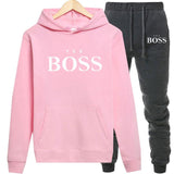 Winter Tracksuits Suits Two Piece Set Women Pink Letter Print Sport Casual Outfits Zip Sweatshirt Top+Pants Set Women Sweat Suit