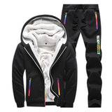 Winter Tracksuits Men Set Casual Thicken Fleece Warm Hooded Jacket Pants Spring Sweatshirt Sportswear Coats Hoodie Track Suits
