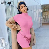 FQLWL Ribbed Sexy Summer Romper Bodycon Black White Jumpsuit Women Playsuit Long Sleeve Ladies Short Lucky Label Jumpsuit Female