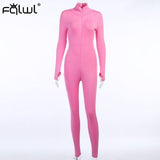 FQLWL Ribbed Sexy Summer Romper Bodycon Black White Jumpsuit Women Playsuit Long Sleeve Ladies Short Lucky Label Jumpsuit Female