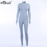 FQLWL Ribbed Sexy Summer Romper Bodycon Black White Jumpsuit Women Playsuit Long Sleeve Ladies Short Lucky Label Jumpsuit Female