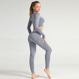 Yoga Clothing Set Sports Suit Women Sportswear Workout Outfit Fitness Clothes Athletic Wear Gym  Tracksuit Seamless Leggings