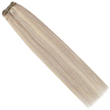 [18 colors] Sew in Hair Bundles Human Hair Hand Tied Weft Silky Straight Machie Made Remy Extensions Balalyage 100g