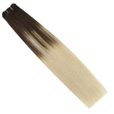 [18 colors] Sew in Hair Bundles Human Hair Hand Tied Weft Silky Straight Machie Made Remy Extensions Balalyage 100g