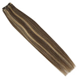 [18 colors] Sew in Hair Bundles Human Hair Hand Tied Weft Silky Straight Machie Made Remy Extensions Balalyage 100g