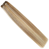 [18 colors] Sew in Hair Bundles Human Hair Hand Tied Weft Silky Straight Machie Made Remy Extensions Balalyage 100g