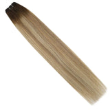 [18 colors] Sew in Hair Bundles Human Hair Hand Tied Weft Silky Straight Machie Made Remy Extensions Balalyage 100g