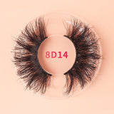 THINKSHOW Fluffy 25mm Lashes Natural 8D Mink Eyelashes Dramatic Long Lashes 25mm Full Volume False Eyelash Reusable Lashes
