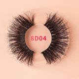 THINKSHOW Fluffy 25mm Lashes Natural 8D Mink Eyelashes Dramatic Long Lashes 25mm Full Volume False Eyelash Reusable Lashes