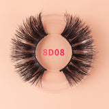 THINKSHOW Fluffy 25mm Lashes Natural 8D Mink Eyelashes Dramatic Long Lashes 25mm Full Volume False Eyelash Reusable Lashes