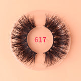 THINKSHOW Fluffy 25mm Lashes Natural 8D Mink Eyelashes Dramatic Long Lashes 25mm Full Volume False Eyelash Reusable Lashes
