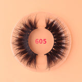 THINKSHOW Fluffy 25mm Lashes Natural 8D Mink Eyelashes Dramatic Long Lashes 25mm Full Volume False Eyelash Reusable Lashes