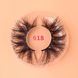 THINKSHOW Fluffy 25mm Lashes Natural 8D Mink Eyelashes Dramatic Long Lashes 25mm Full Volume False Eyelash Reusable Lashes