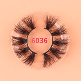 THINKSHOW Fluffy 25mm Lashes Natural 8D Mink Eyelashes Dramatic Long Lashes 25mm Full Volume False Eyelash Reusable Lashes