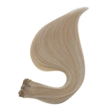 Full Shine Weft Human Hair Extension Balayage Color 100g Sew In Bundles Silky Straight Human Hair Machine Remy Skin Double Weft