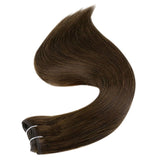 Full Shine Weft Human Hair Extension Balayage Color 100g Sew In Bundles Silky Straight Human Hair Machine Remy Skin Double Weft