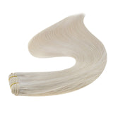Full Shine Weft Human Hair Extension Balayage Color 100g Sew In Bundles Silky Straight Human Hair Machine Remy Skin Double Weft