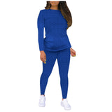 Fashion Women Yoga Set Solid Sportswear Suit 2PC Tracksuit Long Sleeve Sets Matching Elastic Waist Gray Brown Joggers Outfit